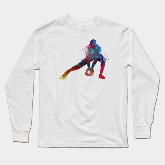 Baseball player #baseball #sport Long Sleeve T-Shirt by JBJart